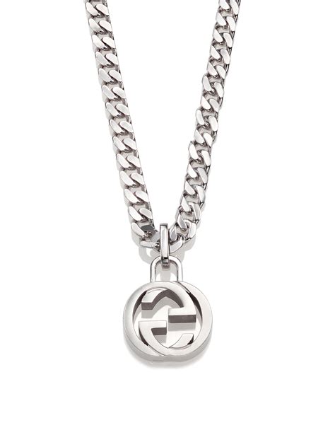 22 inch gucci link necklace|gucci men's necklace silver.